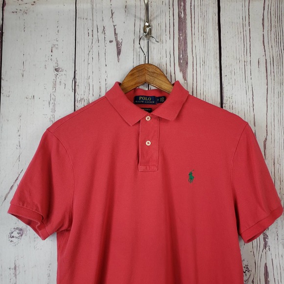 Polo Ralph Lauren Other - Polo Ralph Lauren Polo Shirt Mens Size Medium Custom Slim Fit Short Sleeve Red
